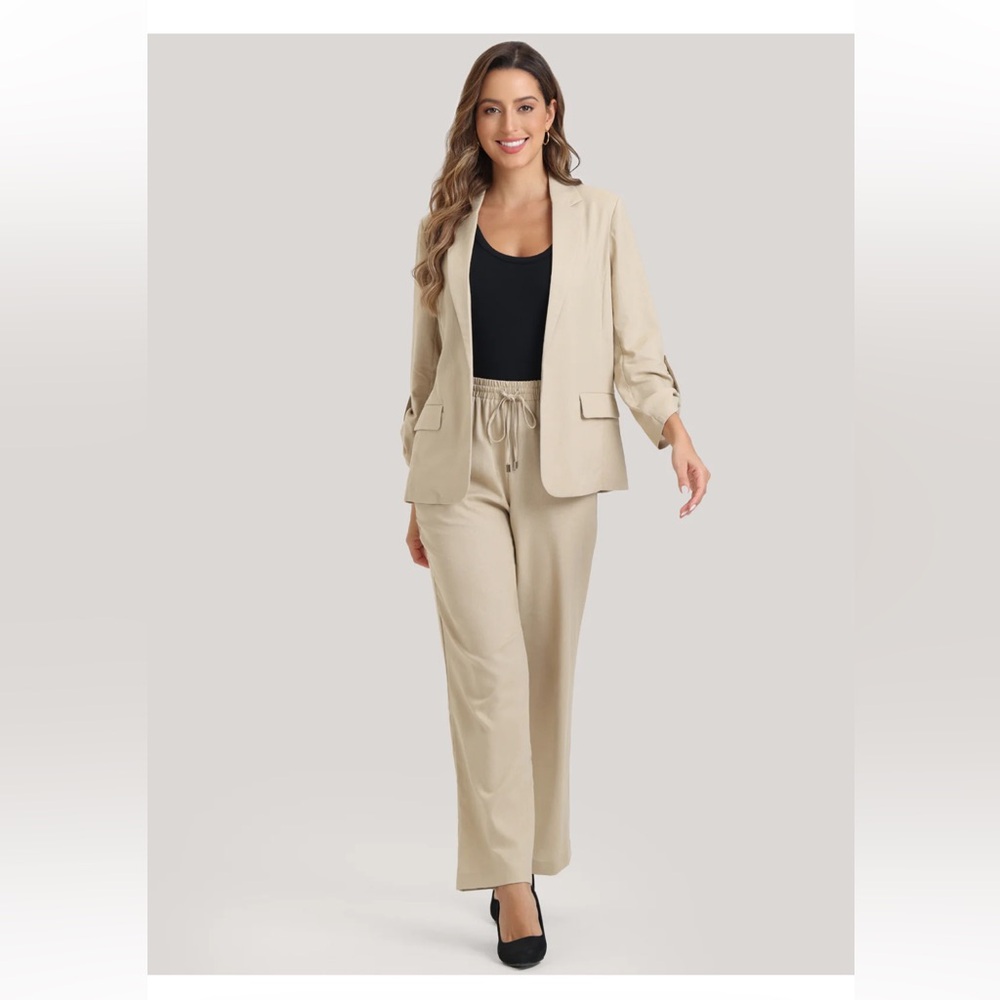 89th plus Medison Office Blazer and straight leg relaxed Pants Set size S